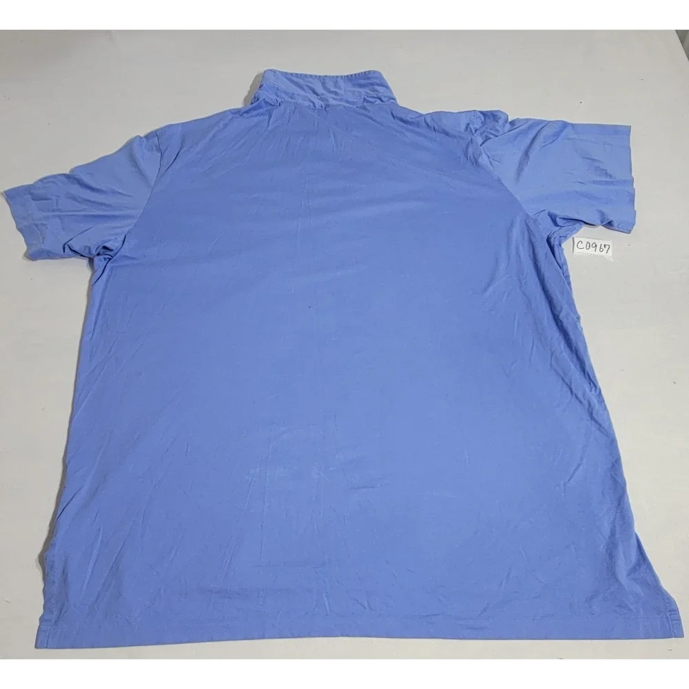 Polo Golf Ralph Lauren Mens XXL Blue Pima Cotton Short Sleeve Polo Shirt Logo